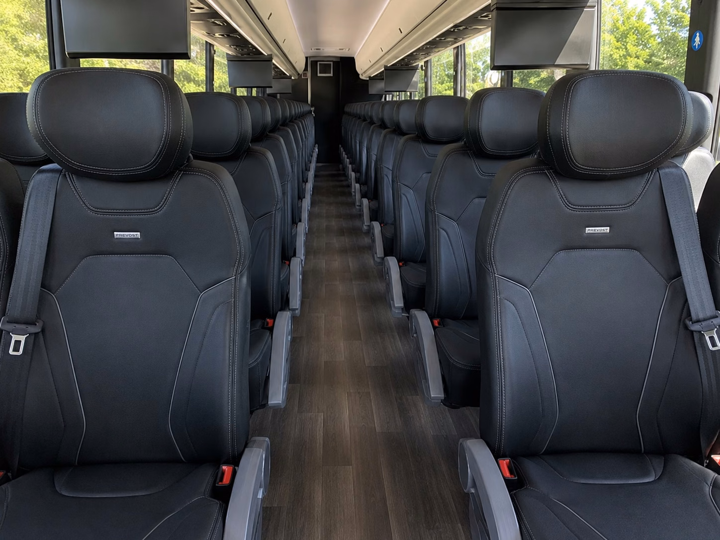 quincy charter bus interior